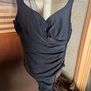 Miraclesuit black slimming swimsuit size large